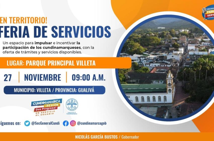  Feria de Servicios de la Gobernación de Cundinamarca en Villeta